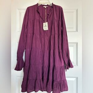 Easel Ruffled Boho Dress Size Small